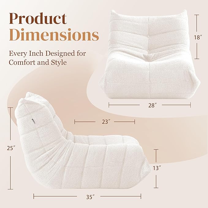 Bean Bag Chair, Fireside Chair Bean Bag Sofa - Image 2