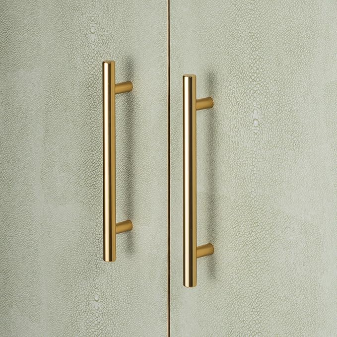 Sango Shagreen 2-Door Cabinet, Natural Finish Storage Cabinet - Image 6