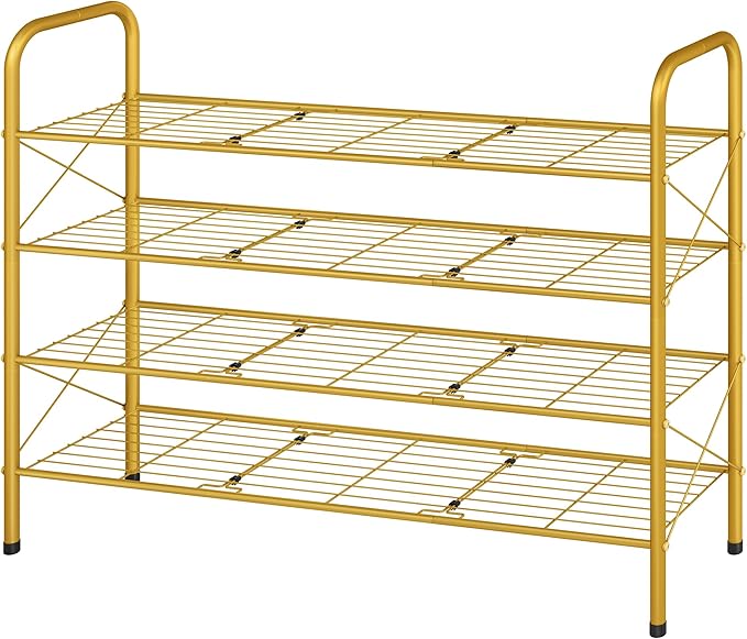 Hoctieon 4 Tier Mesh Style Shoe Rack, Entryway Shoe Shelf, Shoe Storage - Image 8