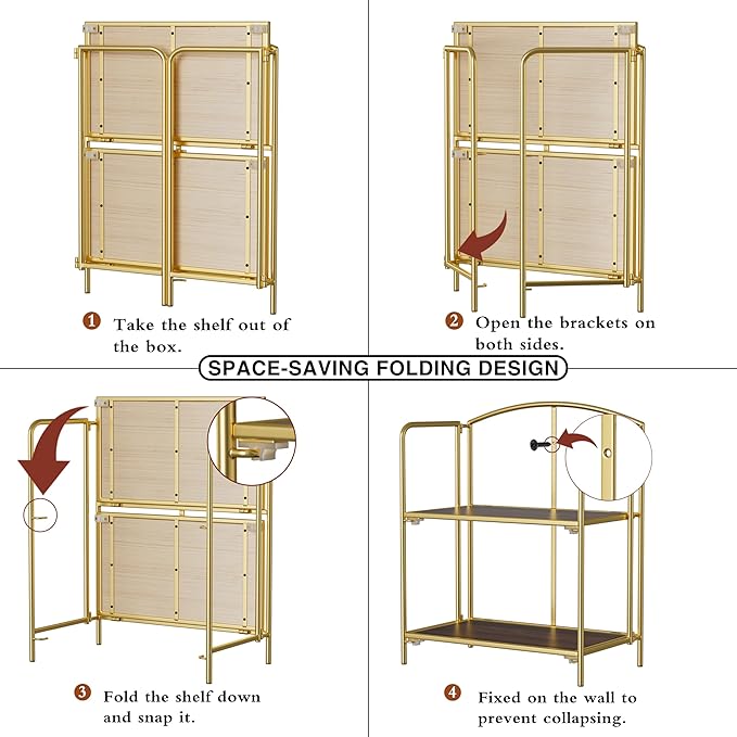 Crofy No Assembly Folding Bookshelf - Image 5