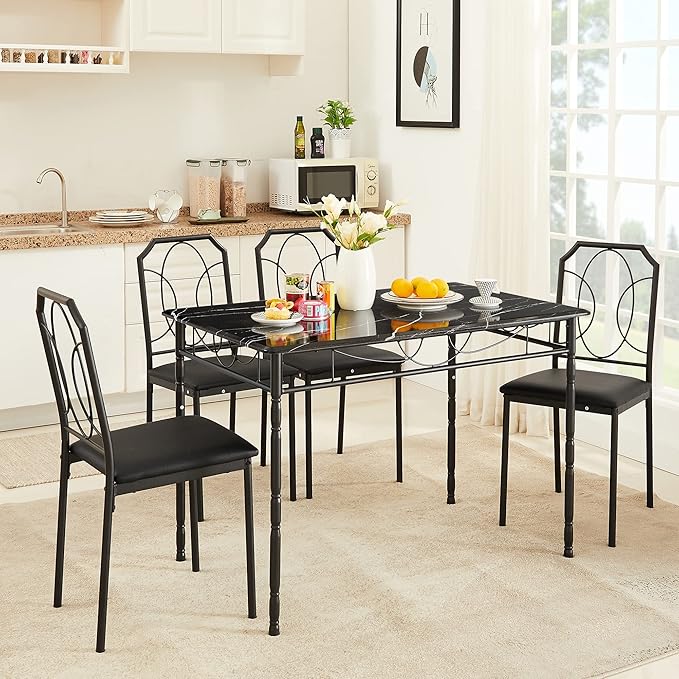 VECELO 5 Piece Dining Table Set - Image 10