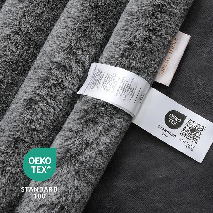 Amélie Home Faux Fur Throw Blanket - Image 2