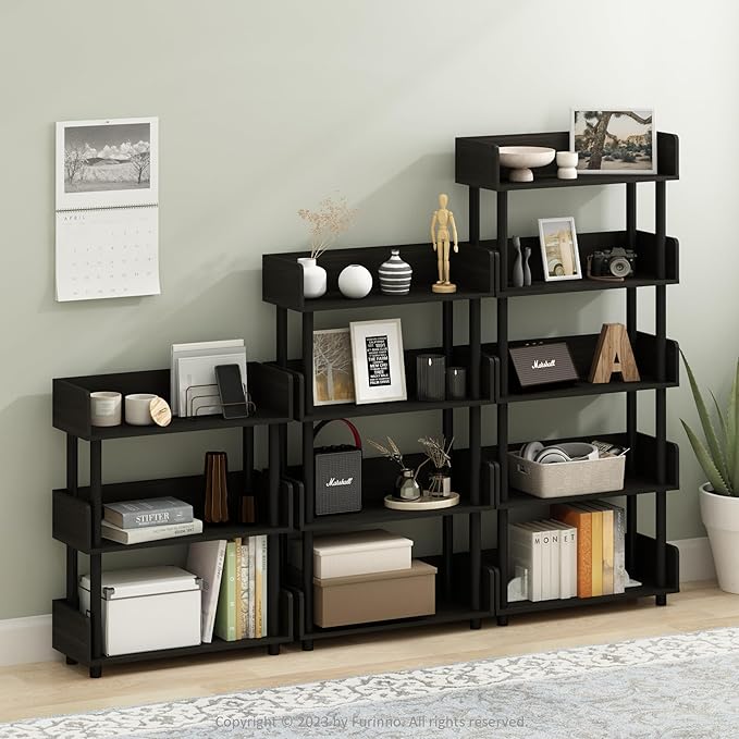 Furinno Turn-N-Tube 3-Tier Multipurposes Display Rack, Open Shelf Rack/Storage - Image 2