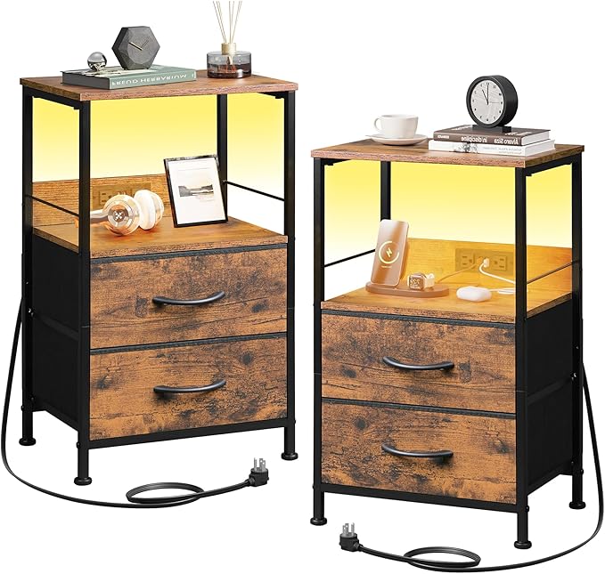 WLIVE Night Stand Set of 2 by WLIVE
