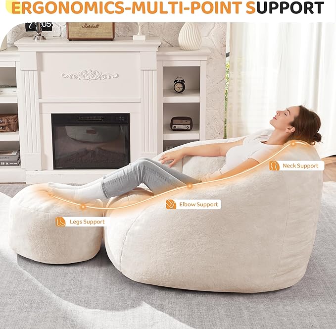 HABUTWAY Bean Bag Chair, Giant Bean Bag Chairs - Image 3