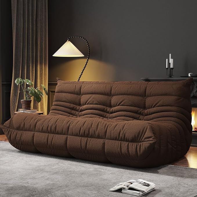 Bean Bag Chairs for Adults, BeanBag Reading Chair Memory Foam Couch 3-Seater by WHGBJA
