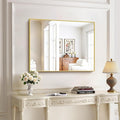 KOCUUY 30x40 Inch Large Gold Wall Mounted Mirror, Aluminum Framed Decorative by KOCUUY