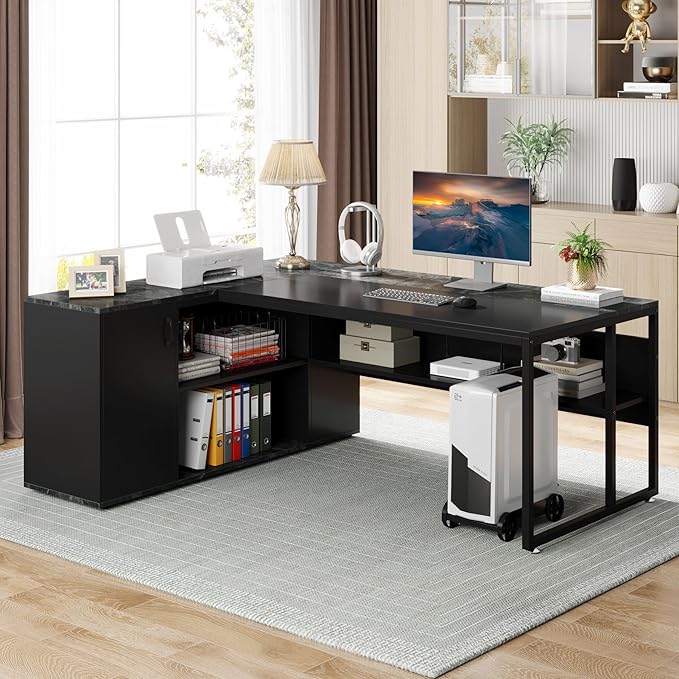 Tribesigns 71 inch Executive Desk, L Shaped Desk - Image 4