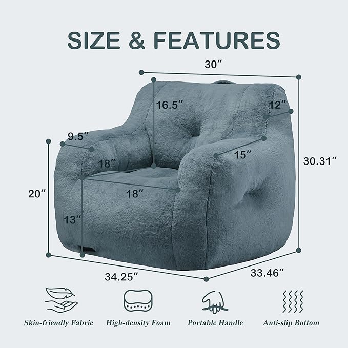 Hobestluk Bean Bag Chair for Adult Small Bean Bag Chairs - Image 2