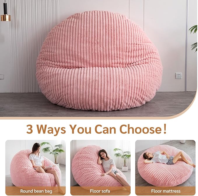 BYBYME 3 in 1 Bean Bag Chairs, Bean Bag Bed - Image 6