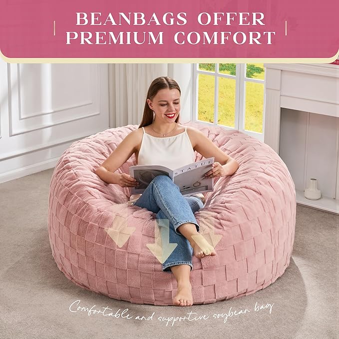 Hobestluk Bean Bag Chairs Beanbag Chair - Image 6