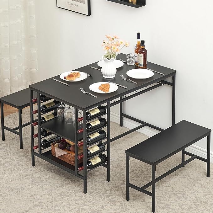 IDEALHOUSE Dining Table Set for 4, Kitchen Table Set for 4 by IDEALHOUSE