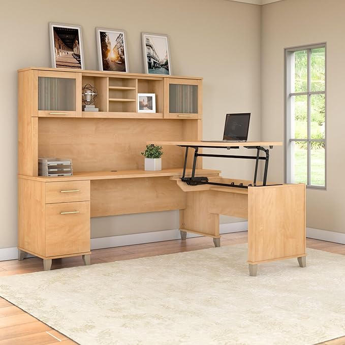 Bush Furniture Somerset 3 Position Sit to Stand L Shaped Desk - Image 2