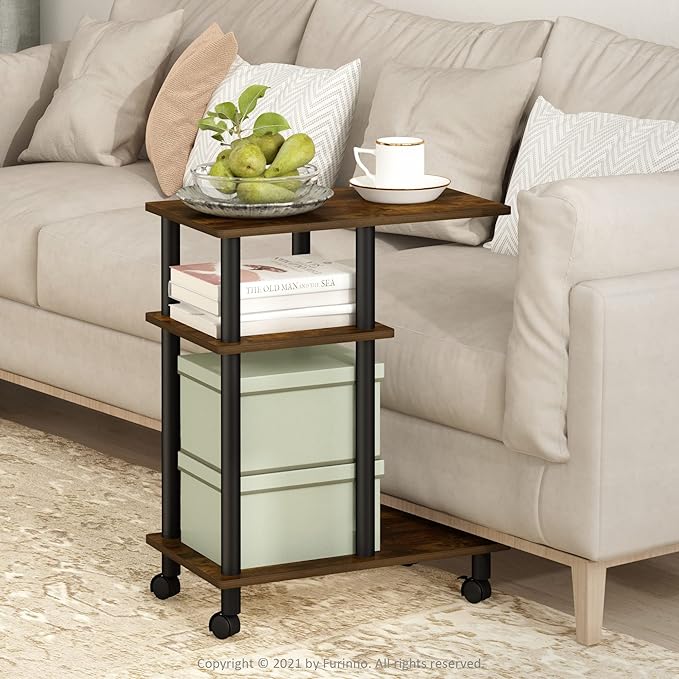 Furinno Turn-N-Tube C Shaped Side Table - Image 2