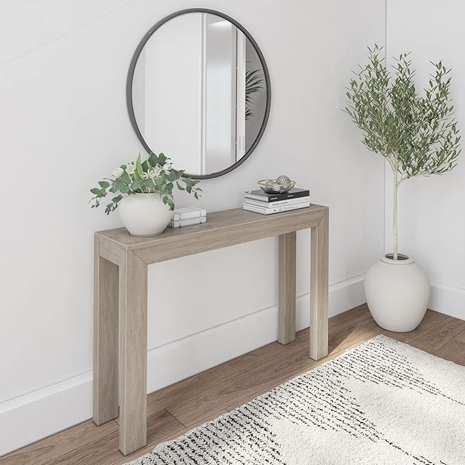 Plank+Beam Modern Solid Wood Console Table, 46.25 Inch, Sofa Table, Narrow by PlankBeam
