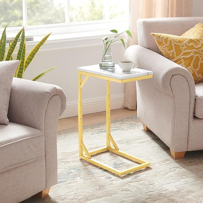 C-Shaped End Table, Small Sofa Table - Image 6