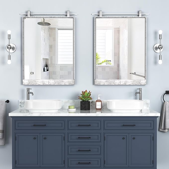 16x24 Inch Rectangle Bathroom Vanity Mirror - Image 7