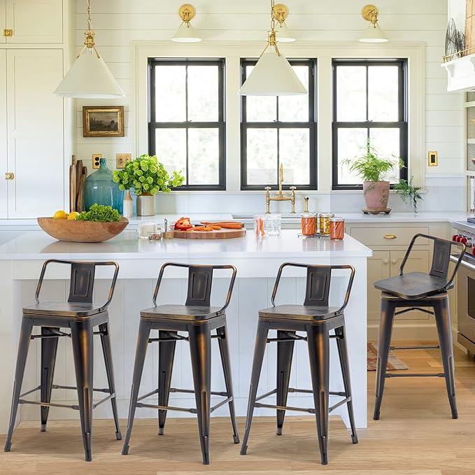 30 Inch Swivel Bar Stools Set of 4 - Image 2
