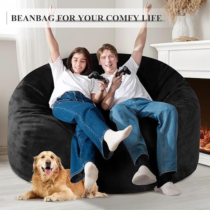 Homguava 5FT Bean Bag Chair Giant BeanBag - Image 5