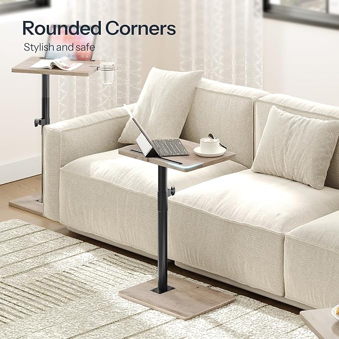HOOBRO TV Tray Table, 360° Swivel Side Table Sofa Armrest Tray - Image 7