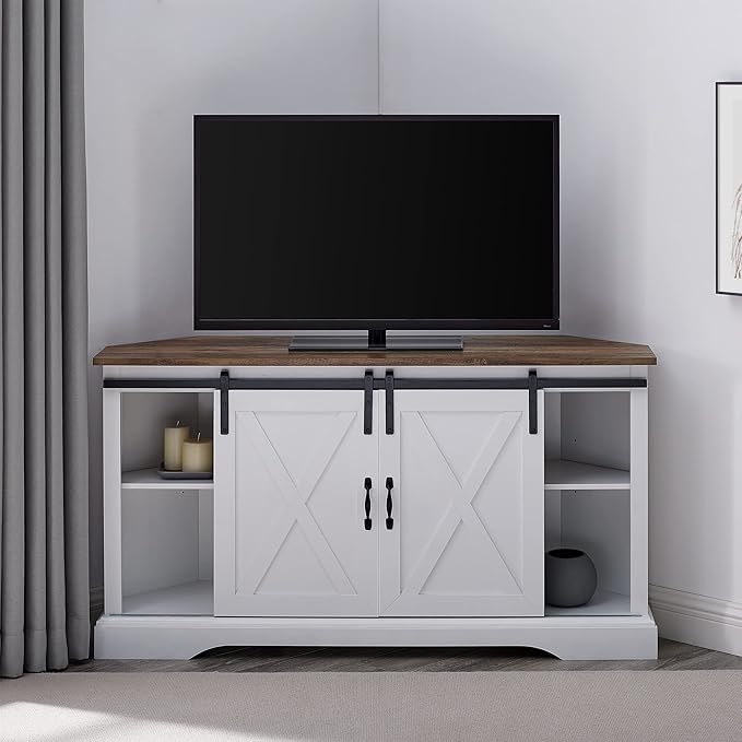 Walker Edison Everette Modern Farmhouse Double Sliding X Barn Door Stand - Image 7