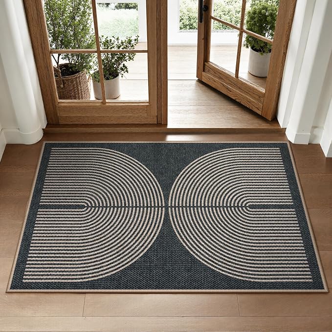 Lahome Rainbow Outdoor Mats for Front Door, 2x3 Small Washable Kitchen Rugs by Lahome