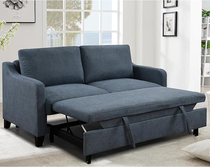 ERYE Modern 3-in-1 Sofa Loveseat Convertible Sleeper Sofabed, Queen Size by Unknown