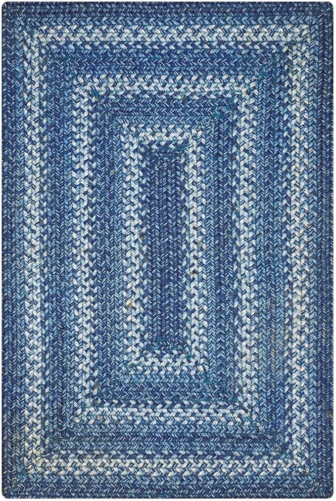 Denim Blue Small Braided Rugs, 2x3' Rectangle - Image 9