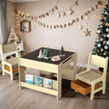 Joyooss Kids Table and Chair Set, 4 in 1 Wooden Activity Toddler Table and by Joyooss