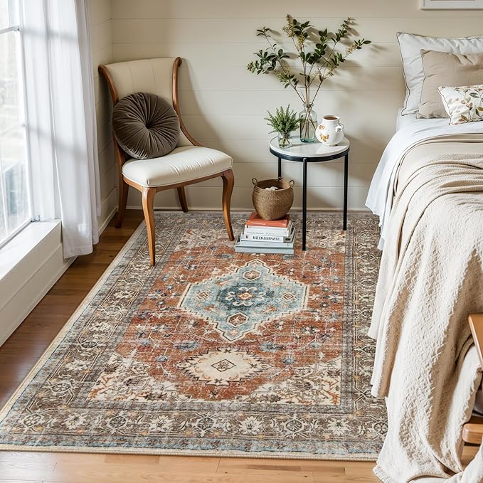 Lahome Oriental Washable Rug, 3x5 Rugs - Image 5