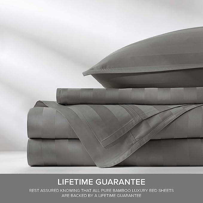 Split King Sheets by Pure Bamboo, Genuine 100% Organic Viscose Derived from - Image 4