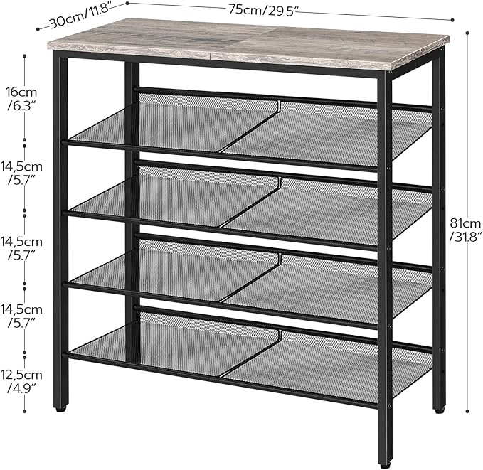 HOOBRO Shoe Rack for Entryway, 5-Tier Shoe Organizer - Image 3