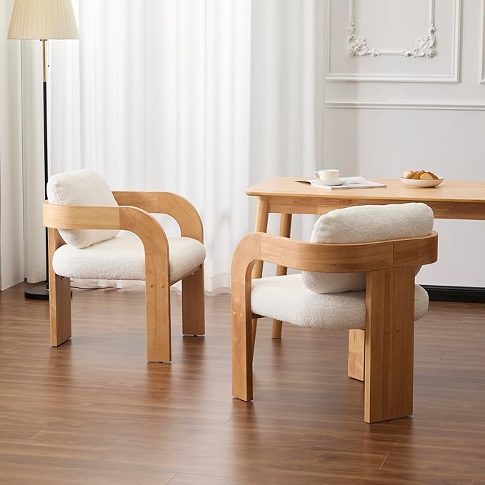 Christopher Knight Home Yorick Modern Boucle Dining Chair Set of 2 - Image 4