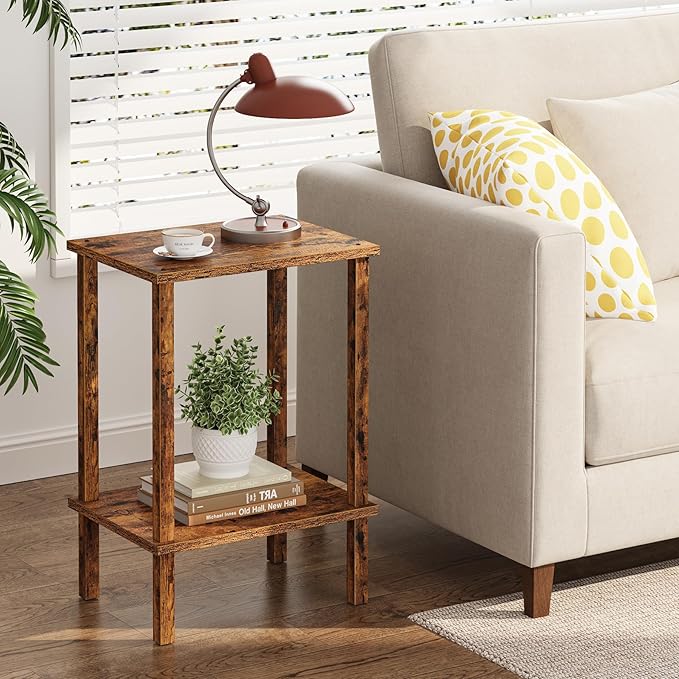 TUTOTAK End Table, Side Table, Nightstand, 2-Tier Storage Shelf, Sofa Side Table by WelcometotheTUTOTAKHome