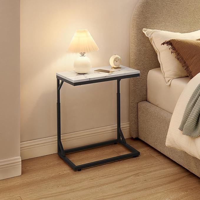C-Shaped End Table, Small Sofa Table - Image 6