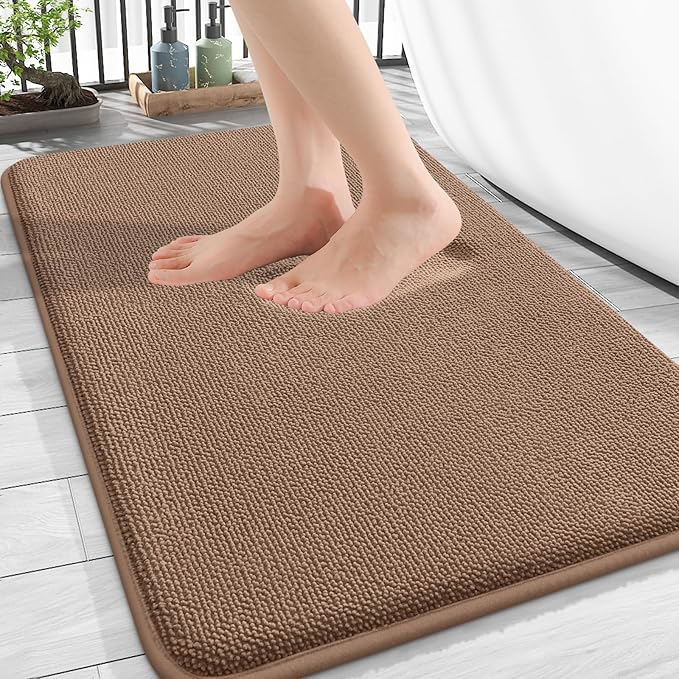 OLANLY Thick Memory Foam Bath Mat Rug 30x20, Extra Soft Absorbent Bathroom Rug by OLANLY