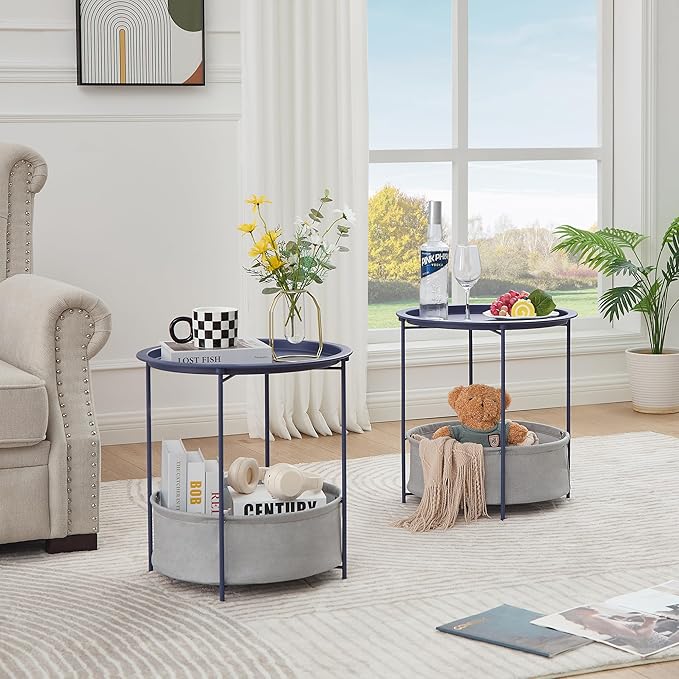 VECELO Round Side/End Table - Image 5
