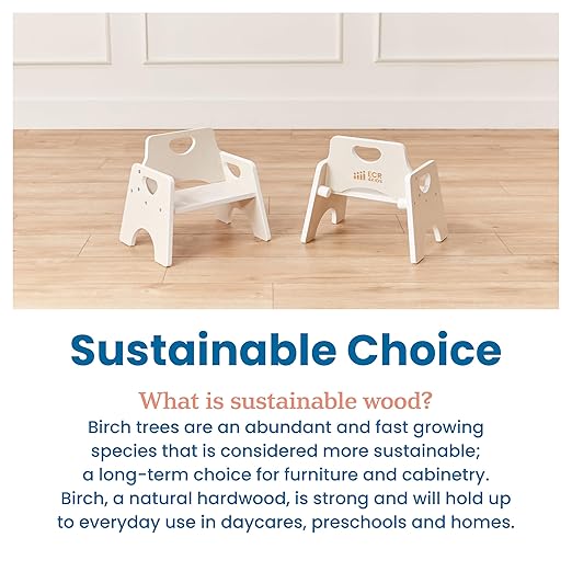 ECR4Kids Stackable Wooden Toddler Chair, Kids Furniture - Image 8
