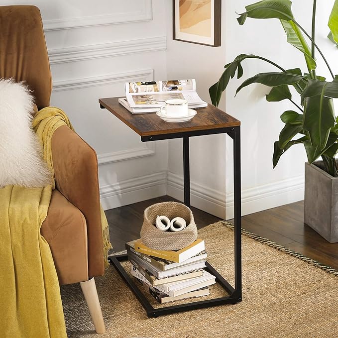VASAGLE C Shape End Table, Small Coffee Table - Image 5