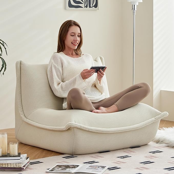 Bean Bag Chairs for Adults Giant BeanBag Chair Sofa Memory Foam Bean Bag Chair by TKBRWU