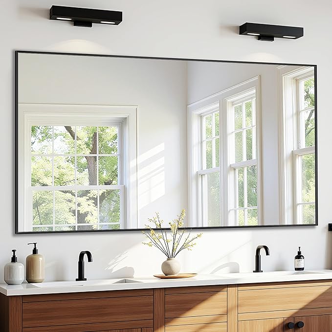 Bathroom Mirror 55" x 30", Large Rectangle Wall Mirror, Entryway Decor by Unknown