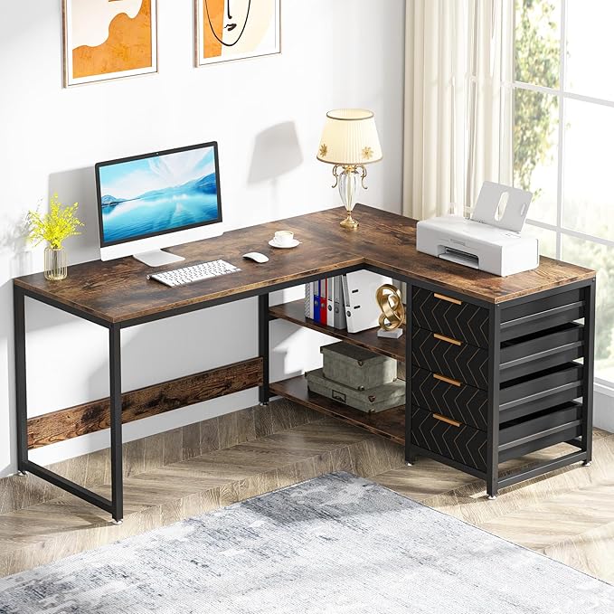 LITTLE TREE 59-Inch L Shaped Desk - Image 2