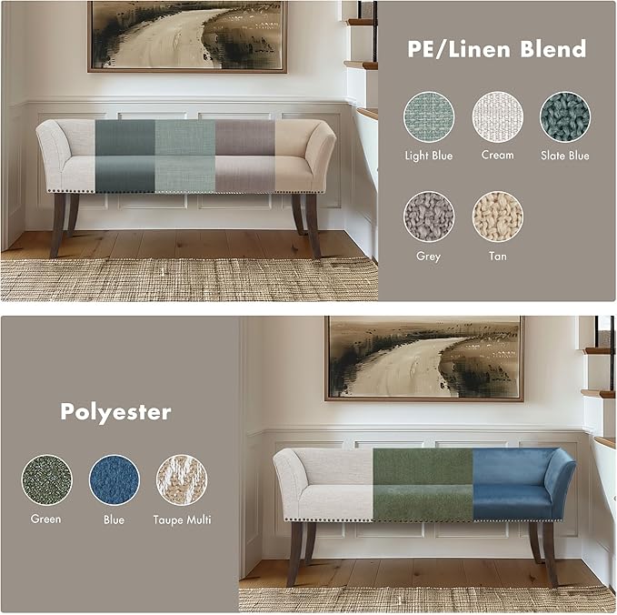 Madison Park Accent Bench, Upholstered - Image 8