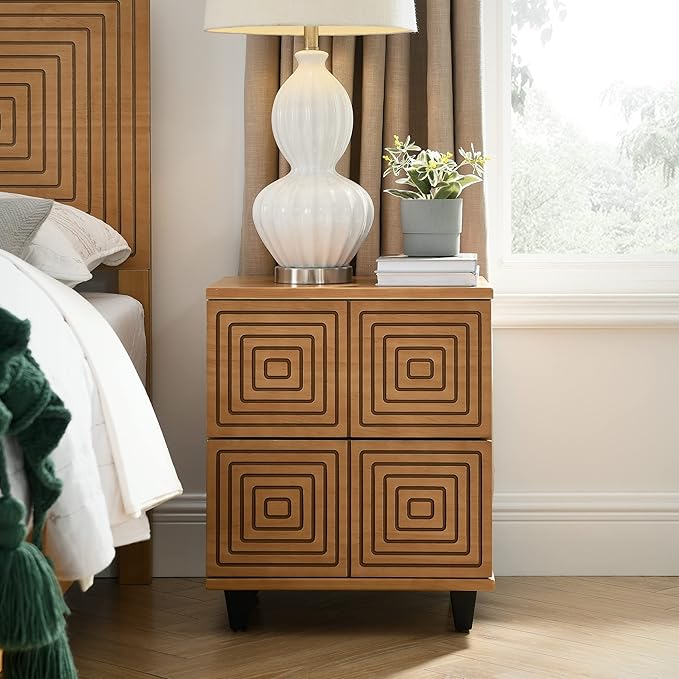 MUSEHOMEINC Wood Nightstand - Image 3