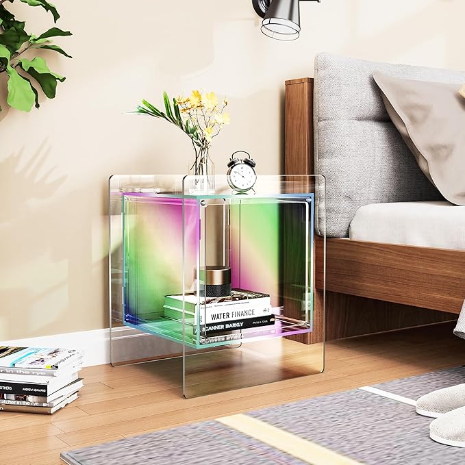 Acrylic Nightstand Colorful Bedside Table - Image 8