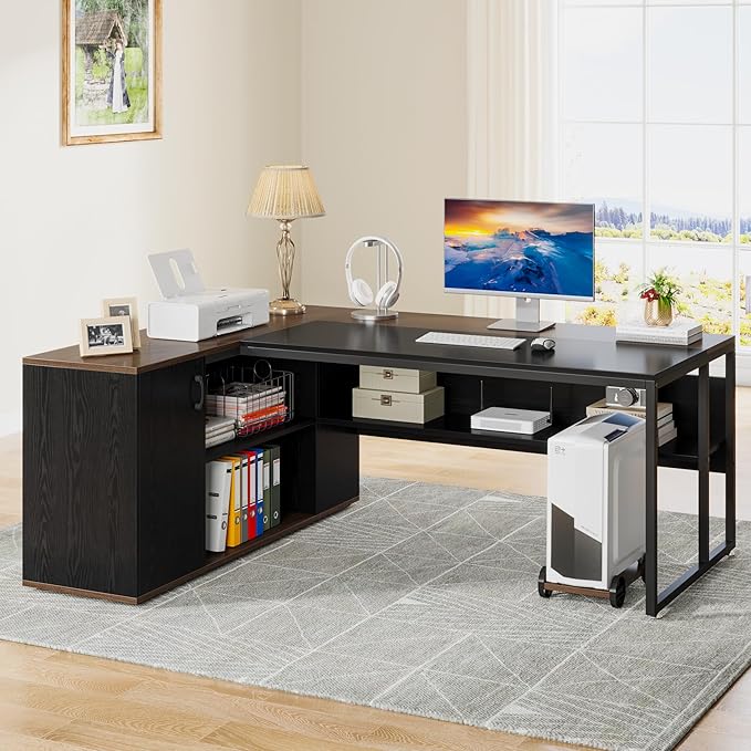 Tribesigns 71 inch Executive Desk, L Shaped Desk - Image 6