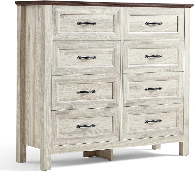 LINSY HOME 8 Drawers Dresser for Bedroom, Modern Farmhouse Dresser TV Stand - Image 7