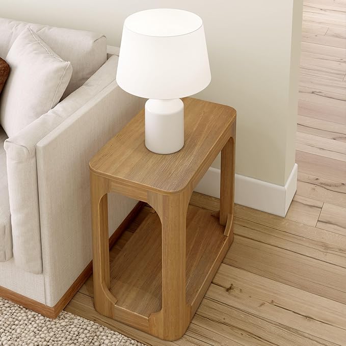Plank+Beam Modern Rounded Rectangular Side Table - Image 6