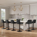 Bar Stools Set of 6, Swivel Bar Chairs, Modern Adjustable PU Leather by Unknown