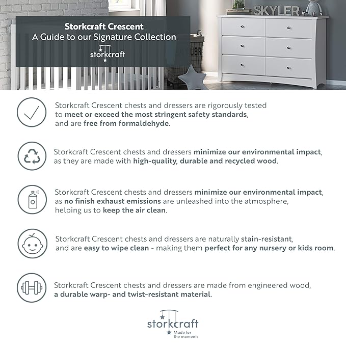 Storkcraft Crescent 4 Drawer Chest – GREENGUARD Gold Certified, Easy-to-Match - Image 10